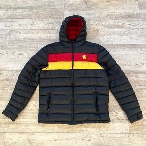 Harry Potter Hooded Down
Jacket Mens L Black Full Zip
700 Fill Puffer Coat